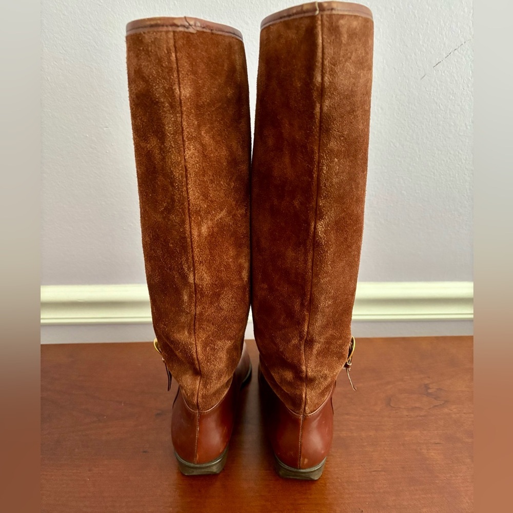 Italian Leather & Suede Riding Boots | Size 5.5 | Made in Italy - Picture 3 of 7